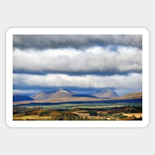 Over the fields to the Highland mountains beyond Sticker